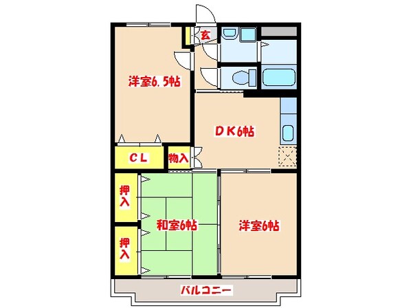 アネックスローズマンションの物件間取画像